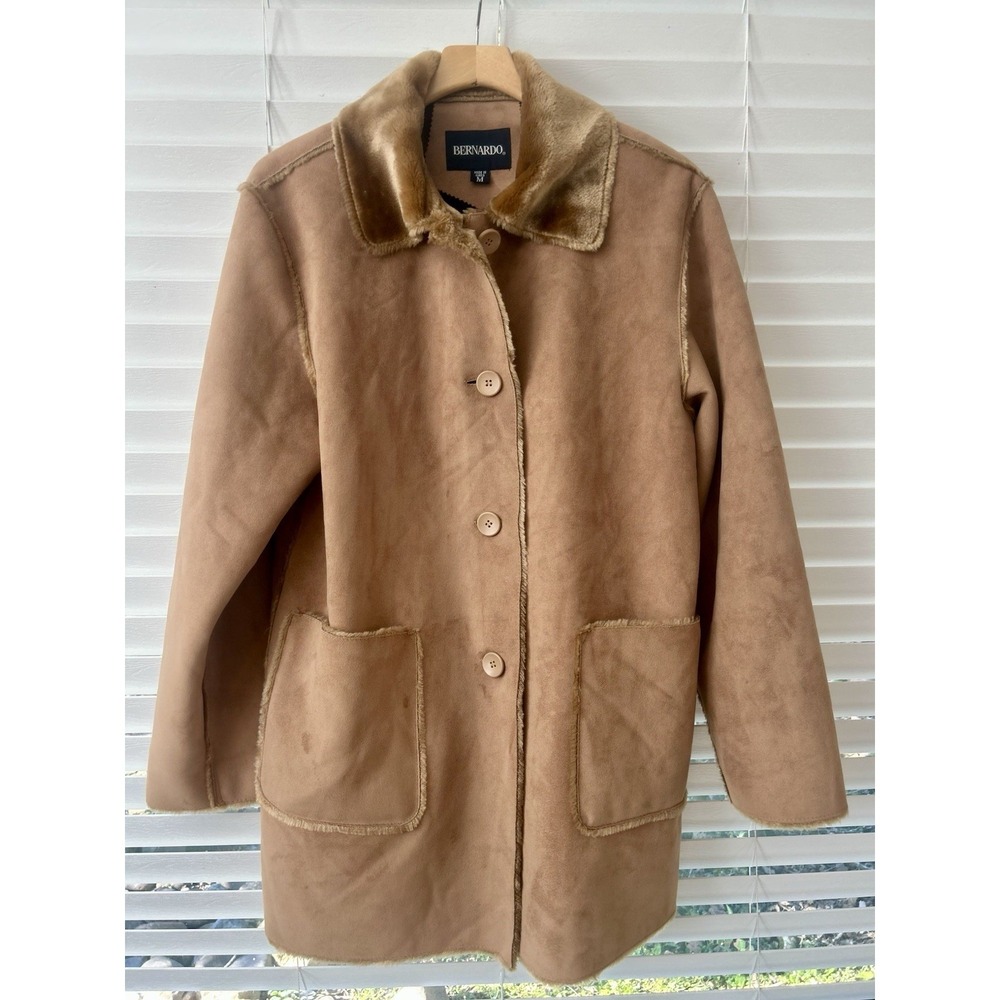 Bernardo Men's Camel Tan Button Up Sherpa Barn Coat Yellowstone Size Medium